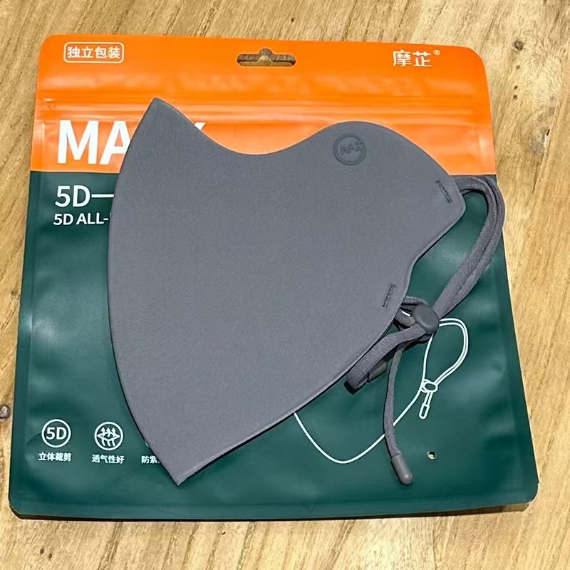 Топла маска за лице от полиестер с ушна закачалка, защита от слънце, монохромен дизайн, пролет 2025