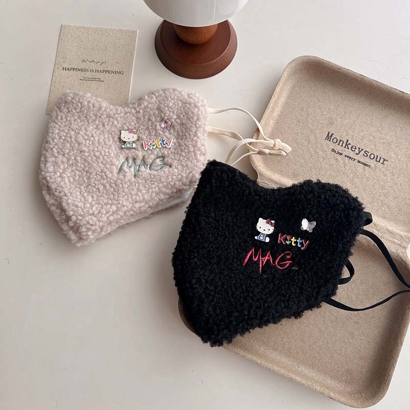 Зимна топла маска за жени - полиестер, ушна ластика, прахозащитна