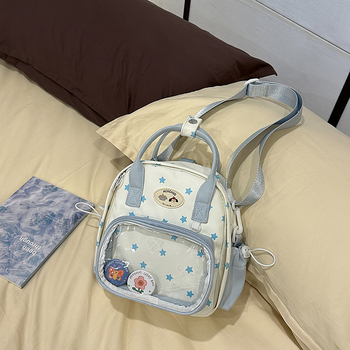 Раница в японски стил за жени, нейлонова, капацитет 36–55 л, за колоездене, с извита презрамка