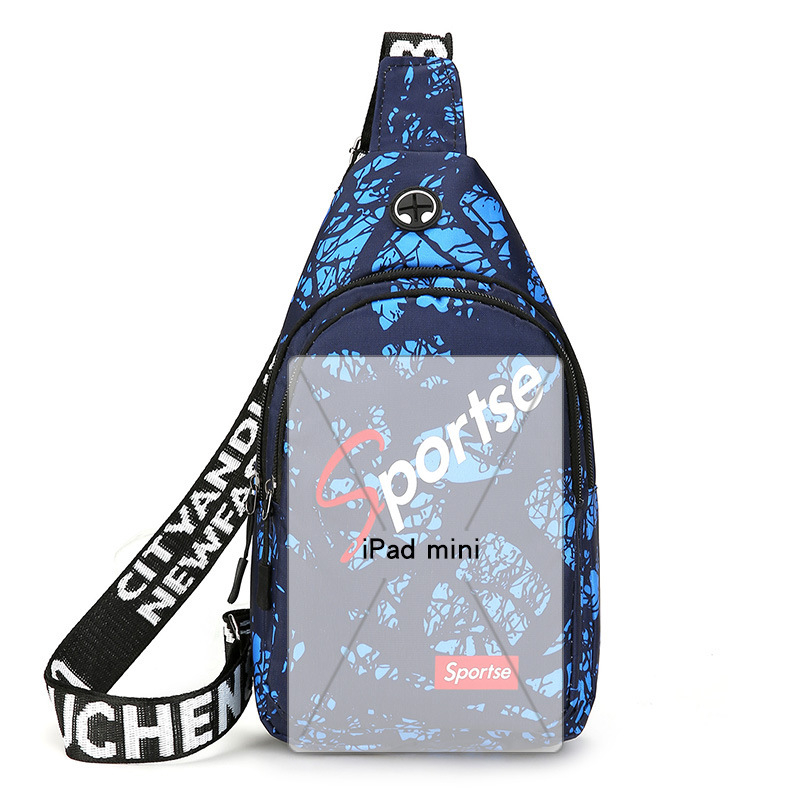 Vīriešu Chest Bag – Oxford audums, elpojošs, svītrainā raksts, Pavasaris 2025, Brīvā laika ceļojumi