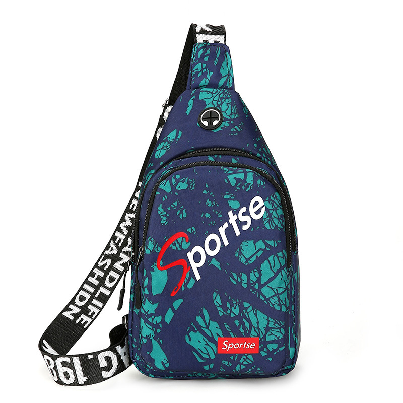 Vīriešu Chest Bag – Oxford audums, elpojošs, svītrainā raksts, Pavasaris 2025, Brīvā laika ceļojumi