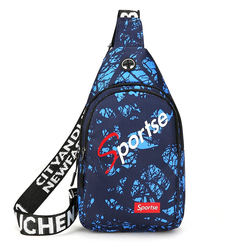 Vīriešu Chest Bag – Oxford audums, elpojošs, svītrainā raksts, Pavasaris 2025, Brīvā laika ceļojumi