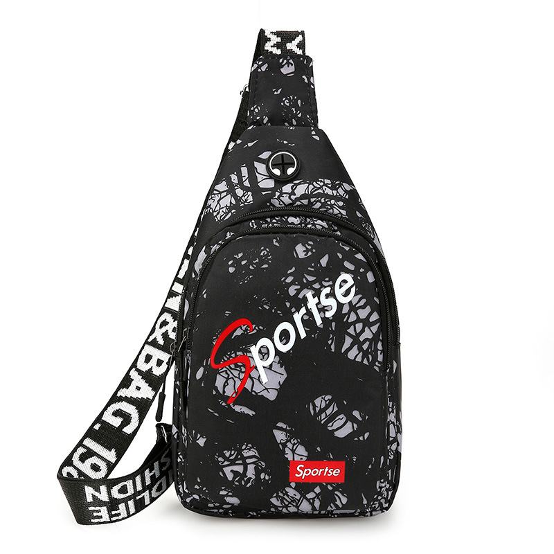 Vīriešu Chest Bag – Oxford audums, elpojošs, svītrainā raksts, Pavasaris 2025, Brīvā laika ceļojumi