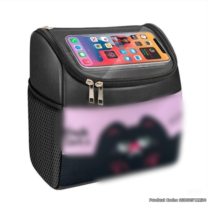 Priekšējā piekārta soma elektriskajiem transportlīdzekļiem – ūdensizturīga, no ādas, ar uzlādes nodalījumu (Āda; Ūdensizturīga; Priekšējā uzlikšanas konstrukcija; Uzlādes nodalījums)