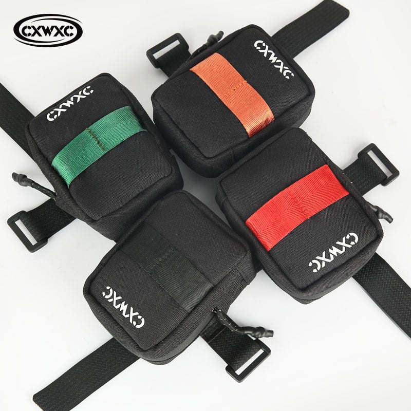 Cxwxc Biciklistička stražnja torba i torbica za cijev sjedišta, mini prijenosna kutija za alat, vodootporna platna, 0,35 L, model CX-BT30