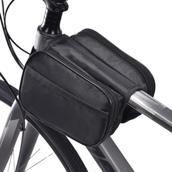 Vízálló és kopásálló kerettáska országúti és MTB kerékpárokhoz, telefontokkal