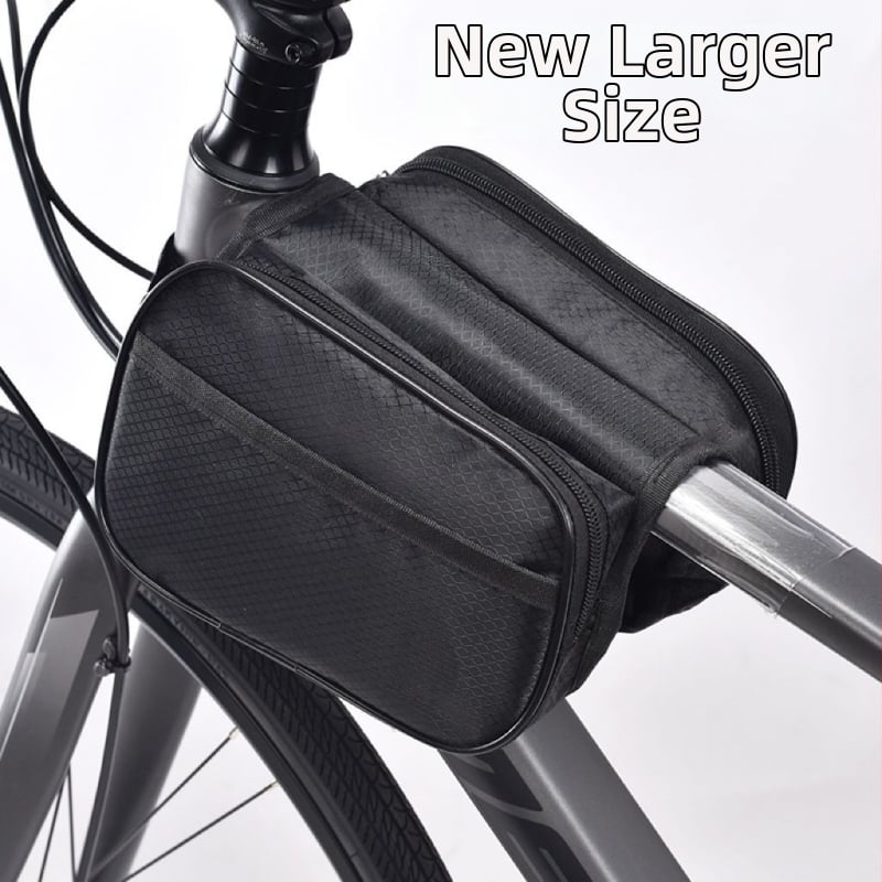 Vízálló és kopásálló kerettáska országúti és MTB kerékpárokhoz, telefontokkal