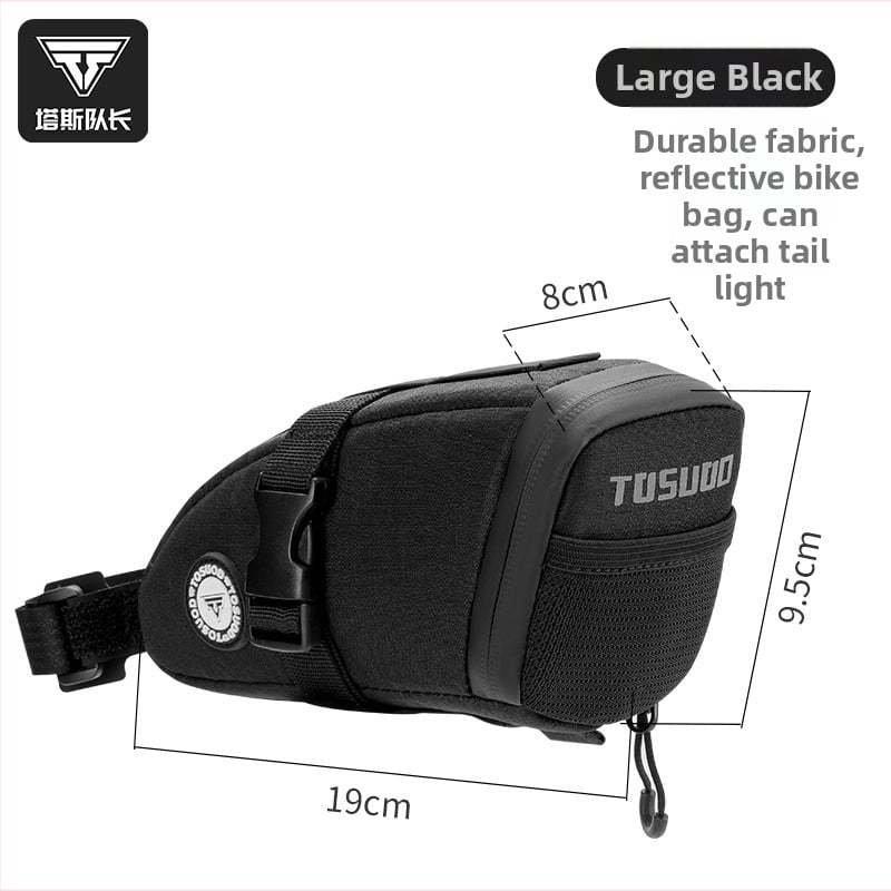 Kerékpár nyeregtáska, nagy kapacitású, EVA+PUB szénszálas anyag, 1,9 L, modell ASSSD5542, béléssel