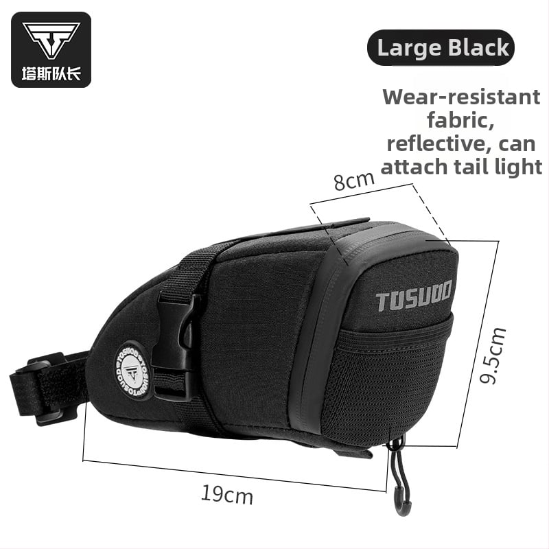 Kerékpár nyeregtáska, nagy kapacitású, EVA+PUB szénszálas anyag, 1,9 L, modell ASSSD5542, béléssel