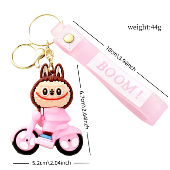 Kerékpár kulcstartó – PVC anyag, rajzfilm-stílus, ajándék