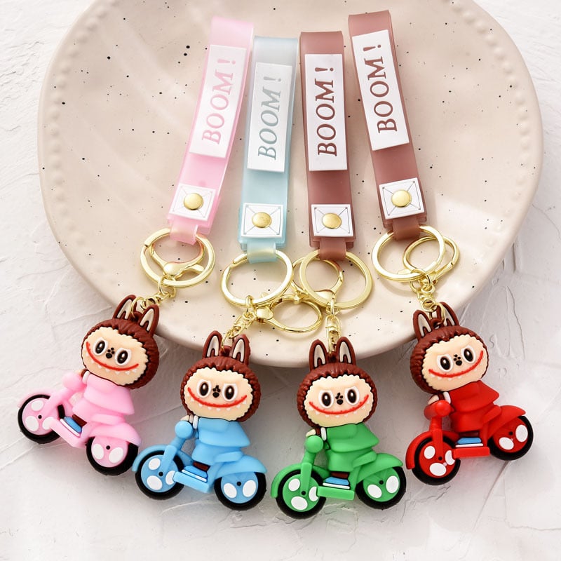 Kerékpár kulcstartó – PVC anyag, rajzfilm-stílus, ajándék