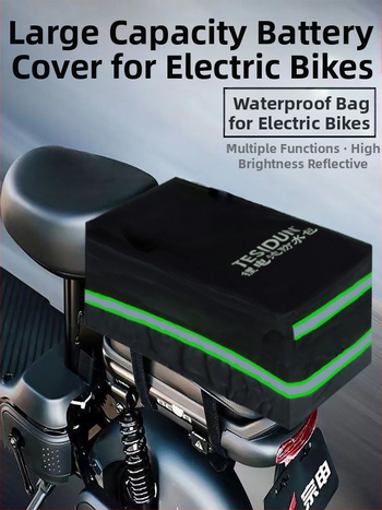 TESIDUN kerékpáros táska hátsó tároláshoz, poliészter, lítiumakkumulátor védőtok, kis modell, kapacitás 8, béléssel