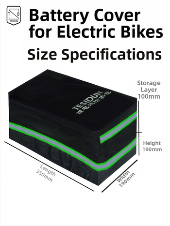TESIDUN kerékpáros táska hátsó tároláshoz, poliészter, lítiumakkumulátor védőtok, kis modell, kapacitás 8, béléssel