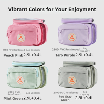 Ai Ruilun Kerékpáros Táska, Modell 985, Kapacitás 3.3L, Anyag: Selyem virágmintás, Első váz táska hegymászó és országúti kerékpárokhoz