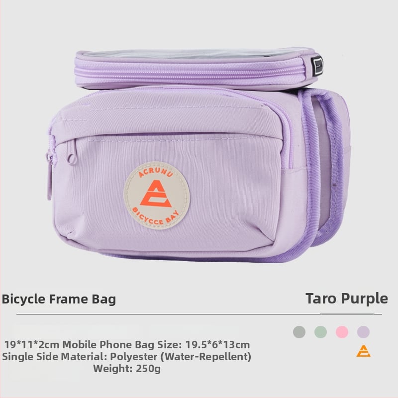 Ai Ruilun Kerékpáros Táska, Modell 985, Kapacitás 3.3L, Anyag: Selyem virágmintás, Első váz táska hegymászó és országúti kerékpárokhoz