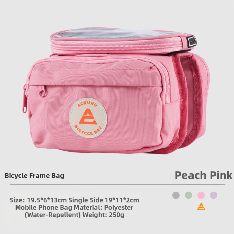 Ai Ruilun Kerékpáros Táska, Modell 985, Kapacitás 3.3L, Anyag: Selyem virágmintás, Első váz táska hegymászó és országúti kerékpárokhoz