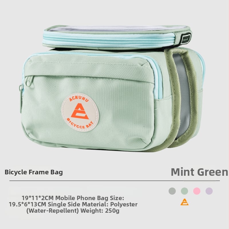 Ai Ruilun Kerékpáros Táska, Modell 985, Kapacitás 3.3L, Anyag: Selyem virágmintás, Első váz táska hegymászó és országúti kerékpárokhoz