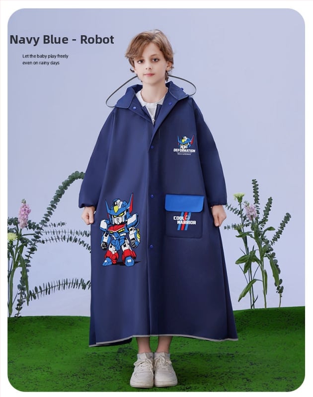 Vaikų lietaus apsiaudas su animaciniu dizainu, EVA audinys, PU vandeniui atsparus sluoksnis, daugkart naudojamas, pritaikomas