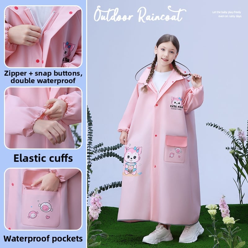 Vaikų lietaus apsiaudas su animaciniu dizainu, EVA audinys, PU vandeniui atsparus sluoksnis, daugkart naudojamas, pritaikomas