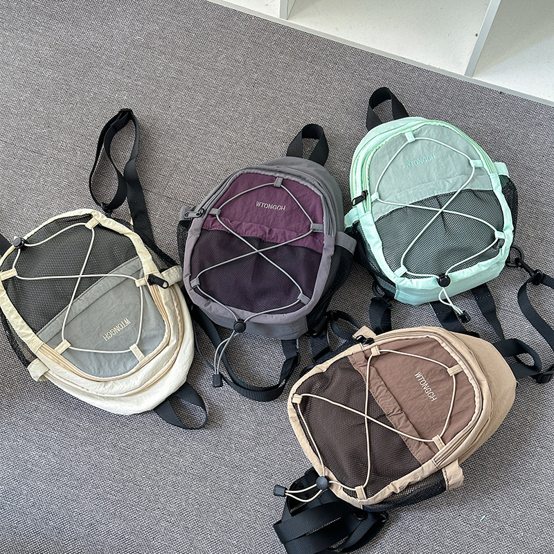 Unisex nailonist mägironnavälja jalgratta kott, kerge, suur maht, rinnakontakti stiil, hingav ja laiendatav