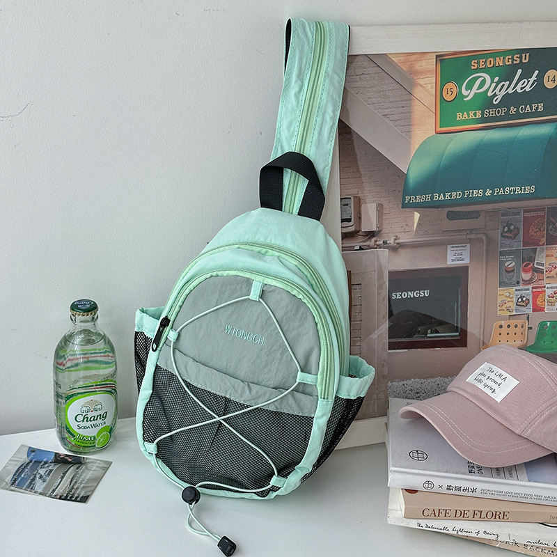 Unisex nailonist mägironnavälja jalgratta kott, kerge, suur maht, rinnakontakti stiil, hingav ja laiendatav