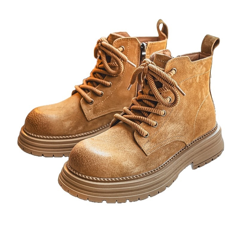 Martin saapad unisex, briti stiilis keskmise kõrgusega, pealmine materjal esimesest sea nahast, ümmarguse varbakujul, kummist talla, külgtõmblukk