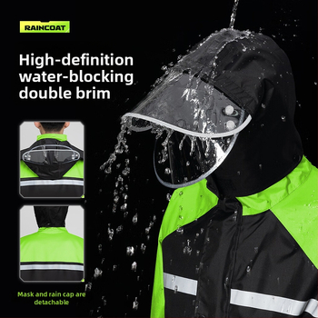 Motociklo lietaus pončas suaugusiems – sunkus lietaus apsauga, vienam asmeniui, logotipo spauda galima, Chun Yafang audinys, PU klijai atsparūs vandeniui