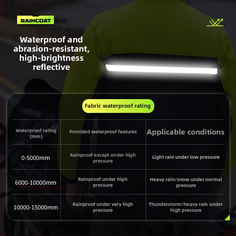 Motociklo lietaus pončas suaugusiems – sunkus lietaus apsauga, vienam asmeniui, logotipo spauda galima, Chun Yafang audinys, PU klijai atsparūs vandeniui