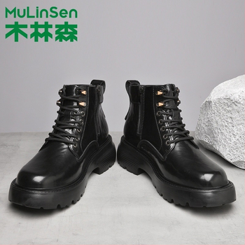 Martin jalatsid, ülaosa esmaklassilise lehma naha, vulkaniseeritud kummitald, keskmise kõrgusega varvas, ümmargune varvas, libisemisvastane, soojuse hoidmine, löögide neeldumine