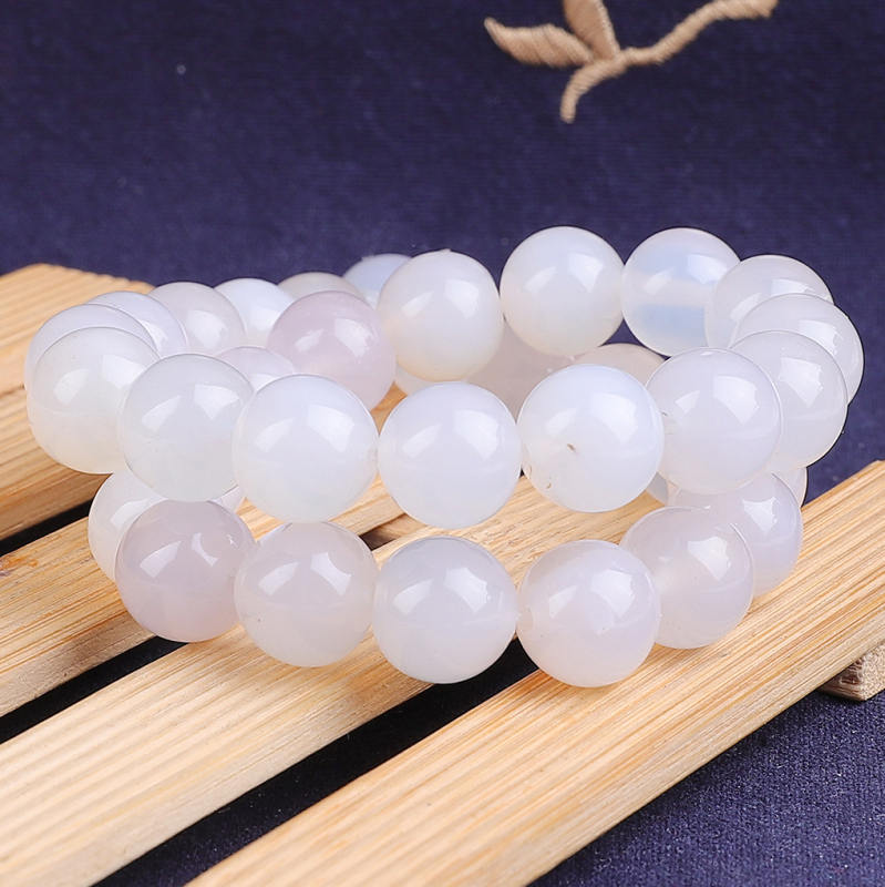 Mărgele libere din agat alb natural pentru bijuterii DIY – mărgele, netratate, stil simplu