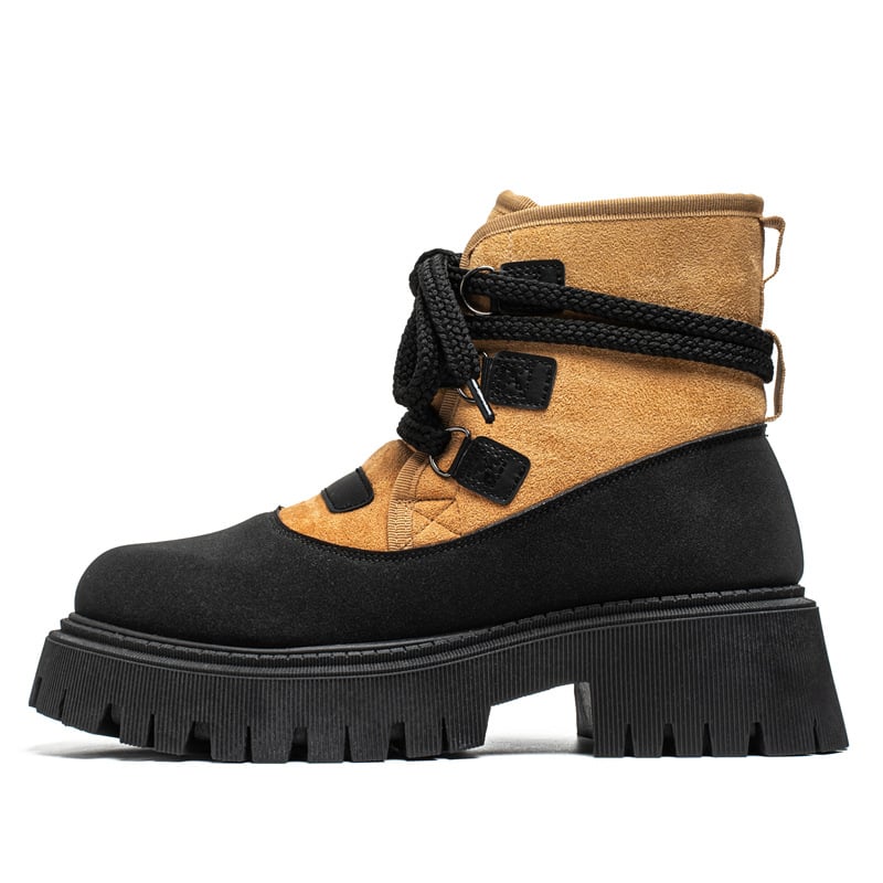 Meeste talves Martin-stiilis saapad kõrge säärega, paksu tallaga, nahk ülemine, PU vooder, veekindlad ja soojad