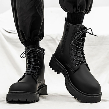 Muške Martin čizme s unutarnjim podizanjem, gornji dio od mikrovlaknaste kože, gumena potplat, vodootporne, protuklizne