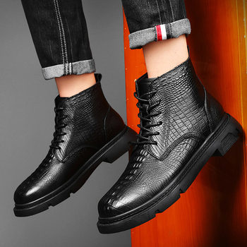 Martin bateliai vyrams su gumine padas, apvali nosis, anti-slip, laisvalaikio stilius