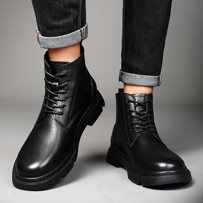 Martin bateliai vyrams su gumine padas, apvali nosis, anti-slip, laisvalaikio stilius