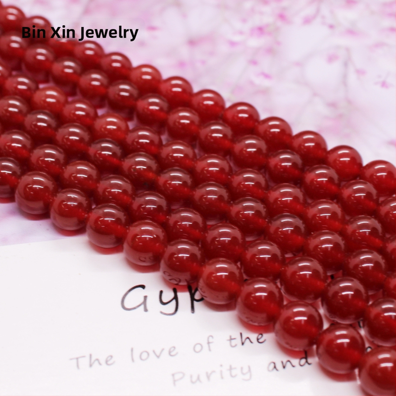 Laza gyöngyök - Természetes achát, csiszolás és polírozás, Yiwu eredetű, divatos stílus, kerek gyöngyök (2024 tavasza)