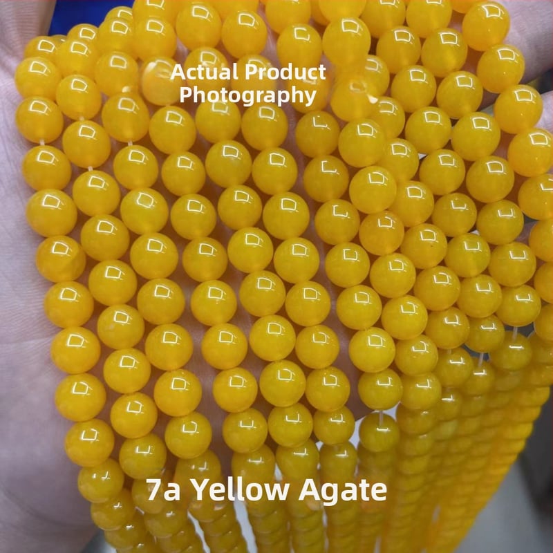 Laza gyöngyök - Természetes achát, csiszolás és polírozás, Yiwu eredetű, divatos stílus, kerek gyöngyök (2024 tavasza)