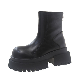 Sieviešu Martin zābaki - apaļas purngala forma, fleece odere, bieza zole, aizmugurē rāvējslēdzējs