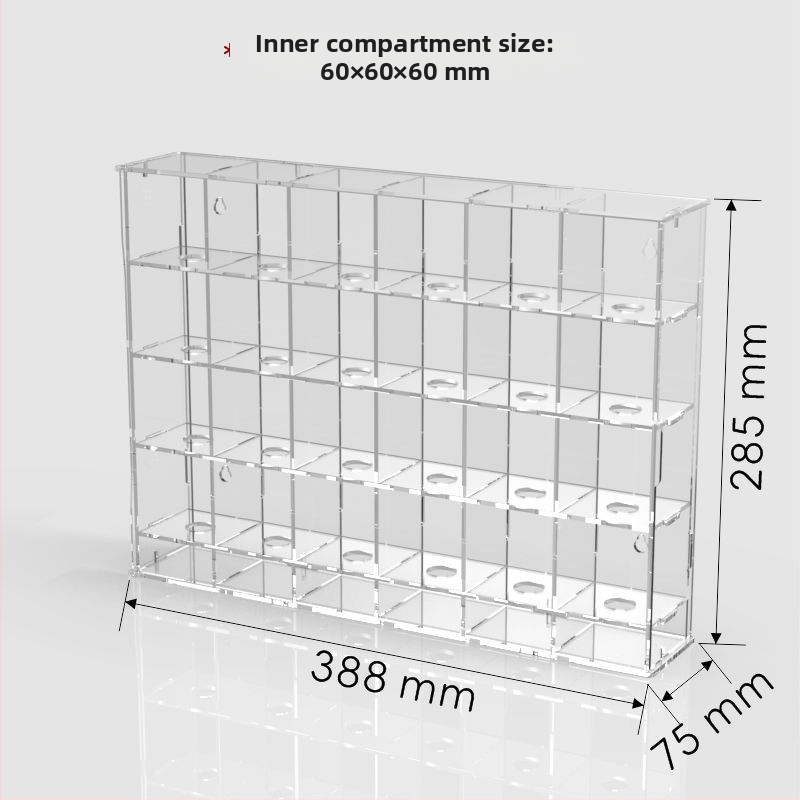 Akrila uzglabāšanas kārba galda izstādīšanai rotaļlietām, putekļuizturīga, 2 L tilpums