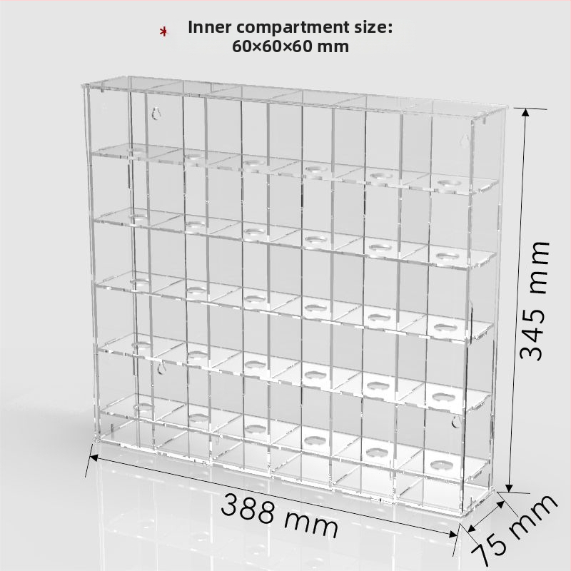 Akrila uzglabāšanas kārba galda izstādīšanai rotaļlietām, putekļuizturīga, 2 L tilpums
