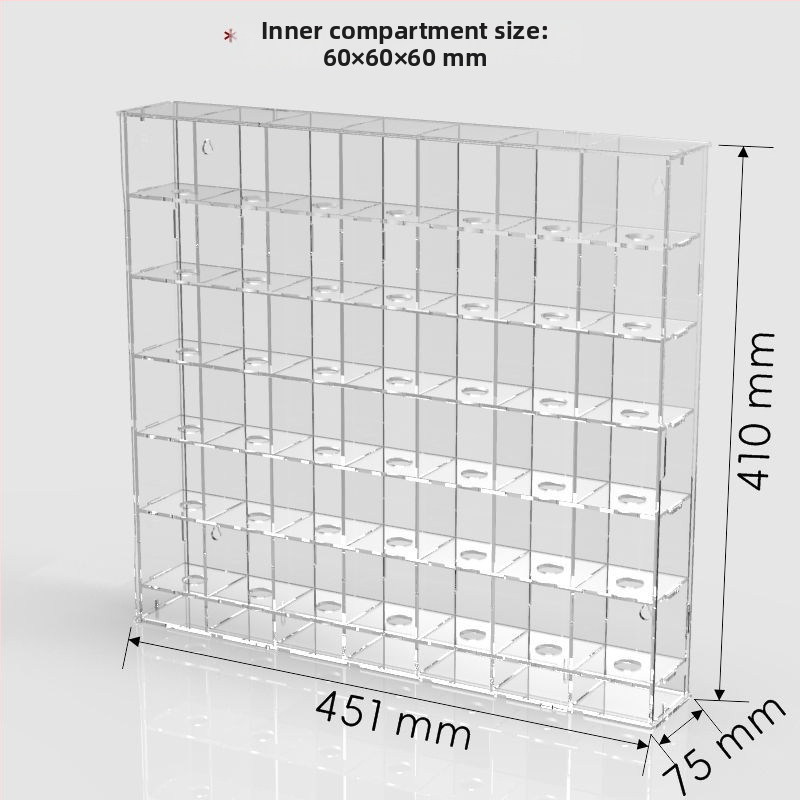 Akrila uzglabāšanas kārba galda izstādīšanai rotaļlietām, putekļuizturīga, 2 L tilpums
