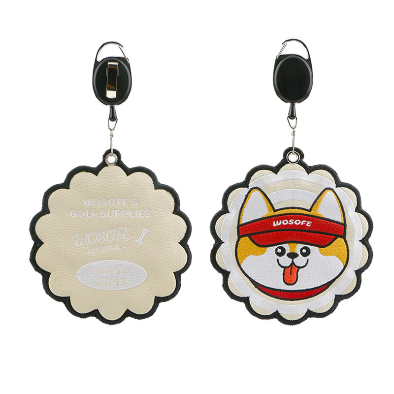 Wosofe хавлия за голф с PU покритие, 80% полиестер + 20% брокард, отпечатано лого, персонализируема, лицензирана частна марка