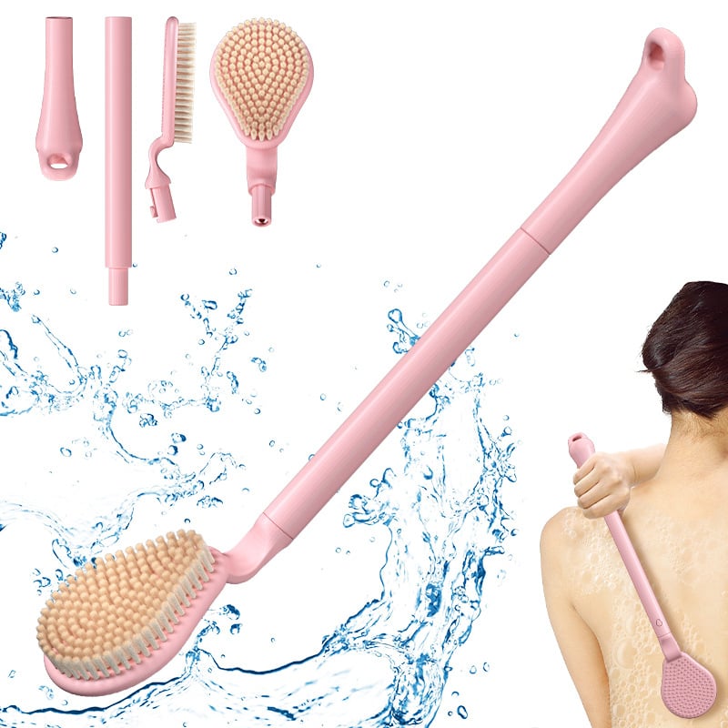 Pikkade käepidemetega vannitoa- ja massaažiharja pehmete karvadega | ABS/PA, The Story of Mud, Jiangsu