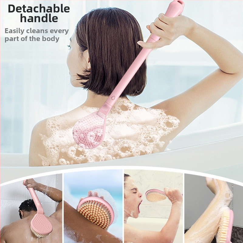 Pikkade käepidemetega vannitoa- ja massaažiharja pehmete karvadega | ABS/PA, The Story of Mud, Jiangsu