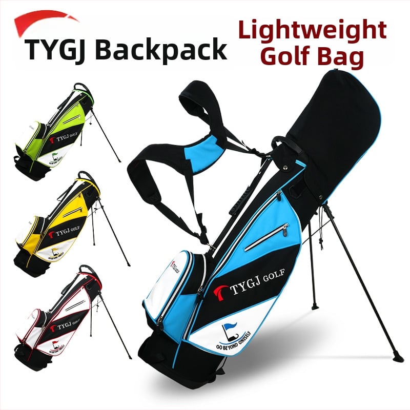 Лека канвас чанта за голф със стойка, вместимост за клубове и топки, преносима