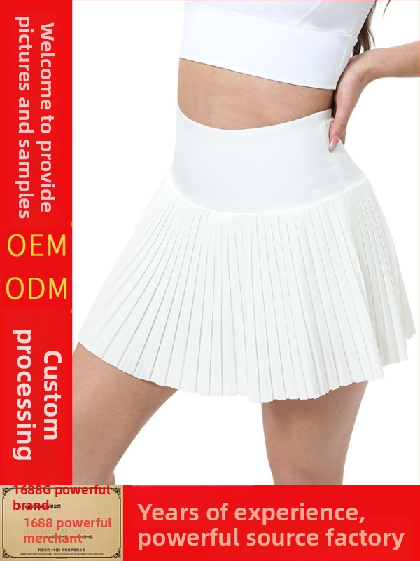 Sieviešu sporta svārki ārējiem sporta veidiem – plissēti īsie svārki visu sezonu, materiāls: 82% poliesters, 18% spandekss (Lycra); iekšējā odai 18% Lycra; piemēroti skrējienam un tenisam