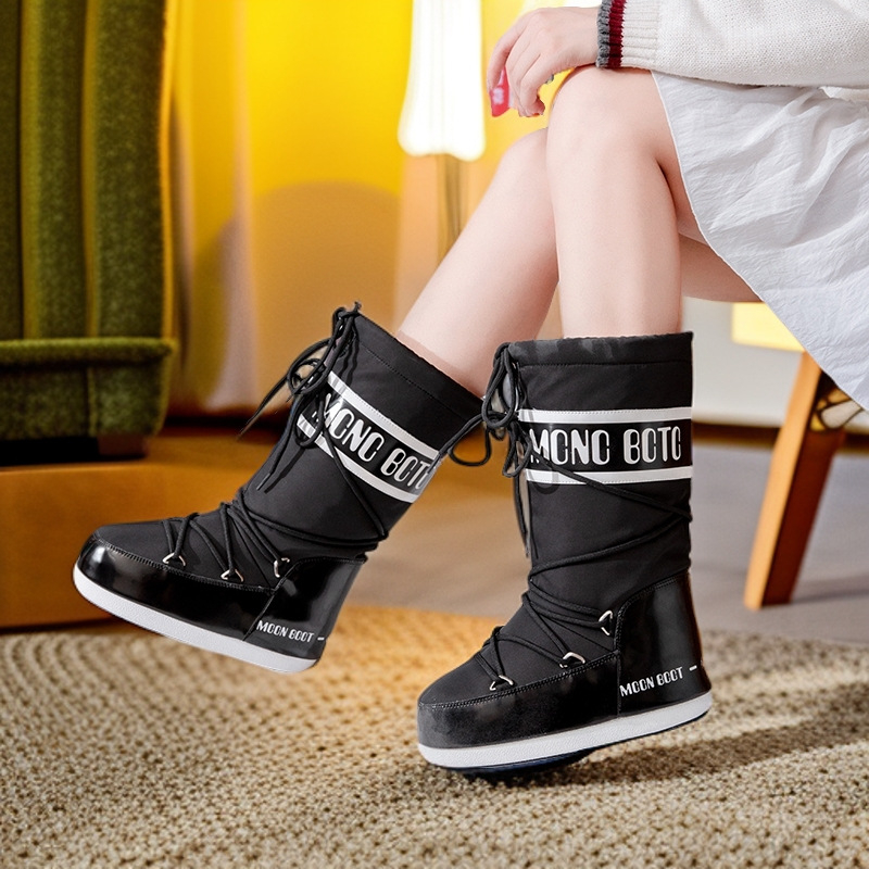 Снегоботи за жени – водоустойчиви, топли, горна част от синтетична кожа, гумена подметка, плюшена подплата