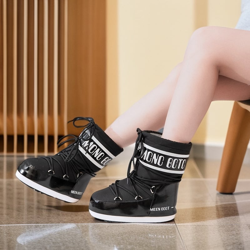 Снегоботи за жени – водоустойчиви, топли, горна част от синтетична кожа, гумена подметка, плюшена подплата