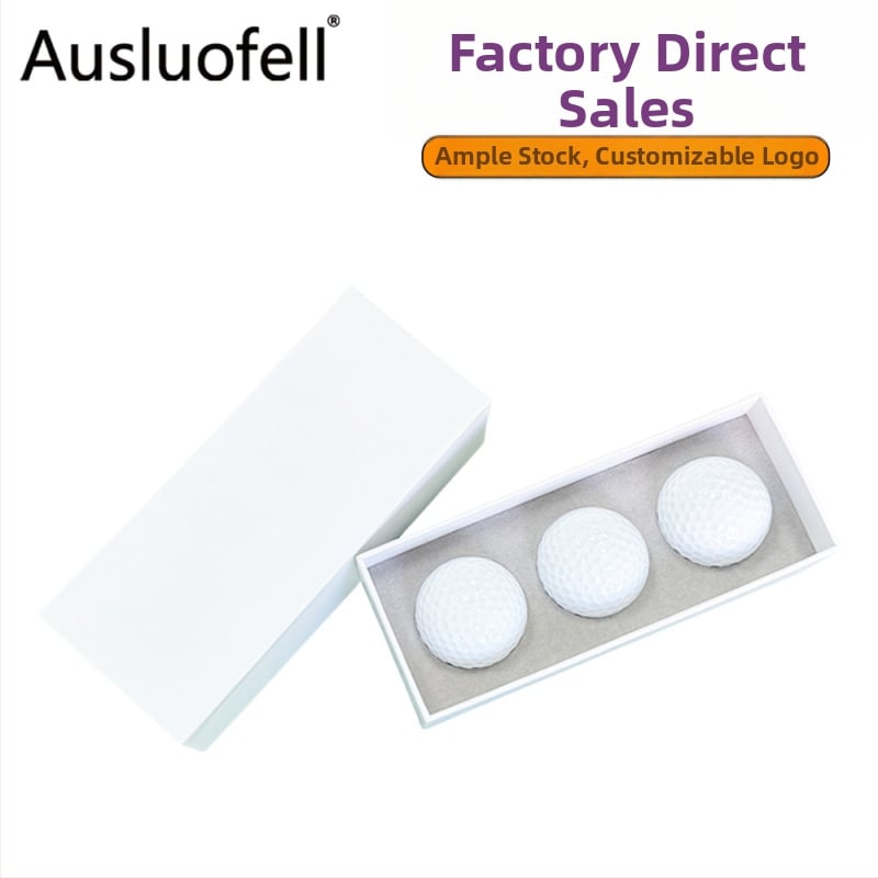 Комплект кутии за подарък за голф, 3 броя, кутия с двучастен капак и двойнослойна кутия за топки, печатано лого