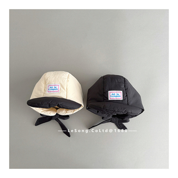 Παιδικό καπέλο Λέι Φενγκ για τον χειμώνα — στυλ ντόμ, προστασία αυτιών, βαμβακερό μείγμα, tie-dye εκτύπωση, ζεστό και αντιανεμικό