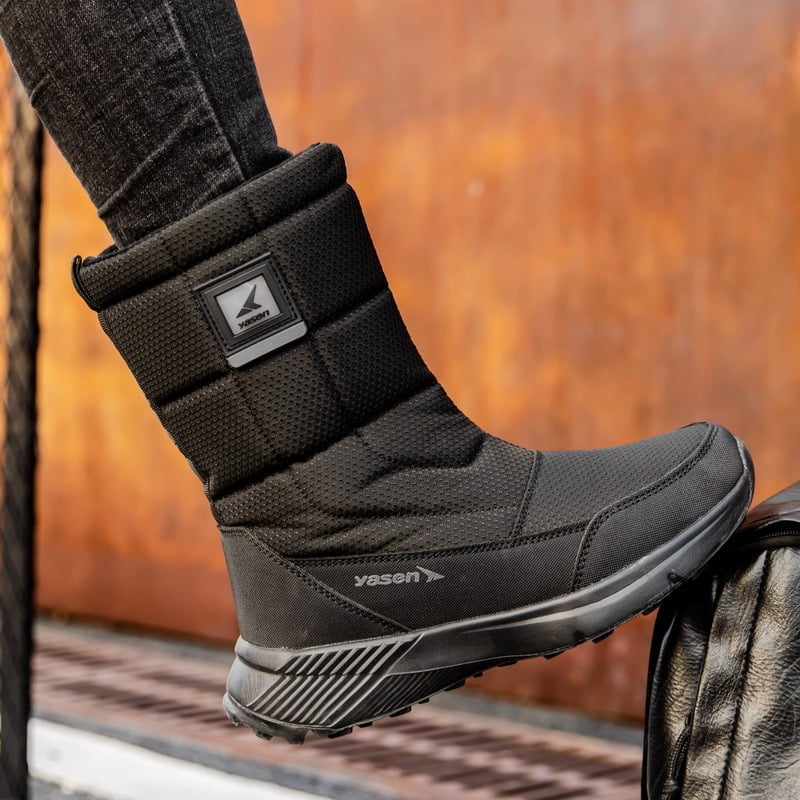 Hócsizma – meleg, vászon felsőrész, kopásálló gumi talp, gyapjú belső, oldalsó cipzár